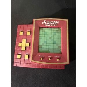 Hasbro‎ Scrabble Express Handheld Game OS Maroon Good Vintage 1999 Word Game